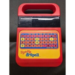 Basic Fun Speak & Spell Electronic Educational Toy Red Handheld 09624